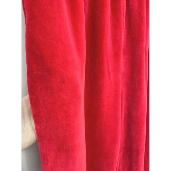 Vtg Nordstrom Active Sports Red Velour W/Pocket Straight Leg Pants XL - Picture 8 of 12